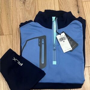 Men's RLX by Ralph Lauren Blue Quarter-Zip Sweater